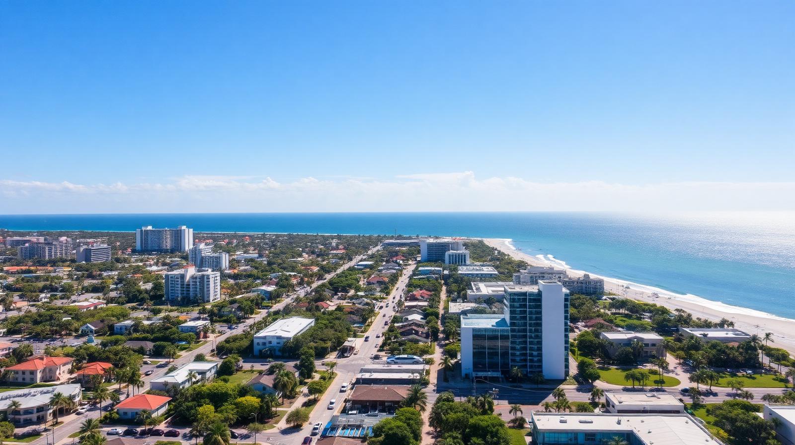 Aerial view of Melbourne, Florida